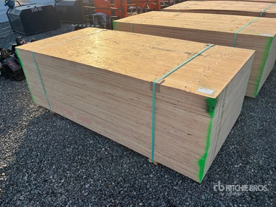 Quantity of (50) 5/8 In 4 x 8 CSP/DFP No Stamp Plywood (Unused)