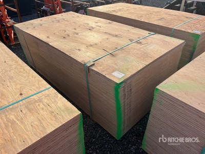 Quantity of (50) 5/8 In 4 x 8 CSP/DFP No Stamp Plywood (Unused)