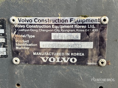 2005 Volvo EC210BLC Tracked Excavator