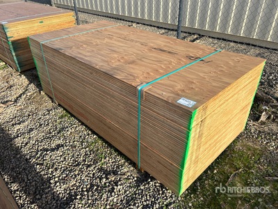 Quantity of (50) 5/8 in 4x8 CSP/DFP No Stamp Plywood (Unused)