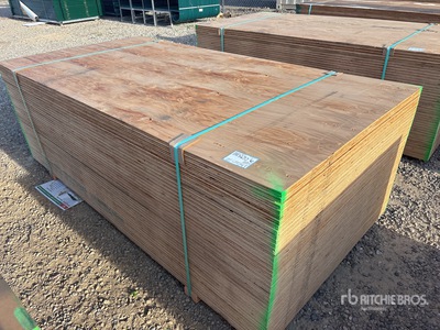 Quantity of (40) 5/8 in x 4 ft x 8 ft No Stamp Plywood (Unused)