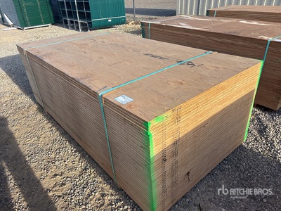 Quantity of (40) 3/4 in x 4 ft x 8 ft No Stamp Plywood (Unused)