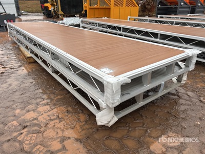 Quantity of (2) 2025 BYT BDF416 4 ft x 16 ft Aluminum Boat Dock Section Kit (Unused)