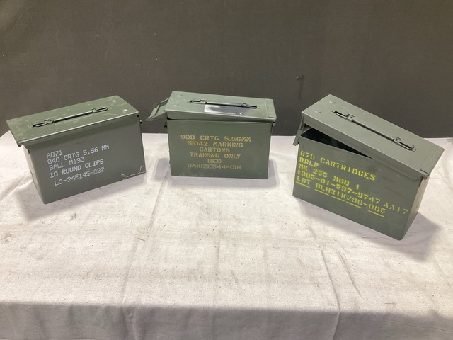 (260) Assorted Ammo Cans (260) Assorted Ammo Cans