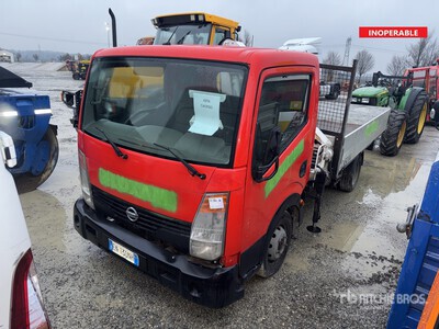 2013 Nissan Cabstar 35.12 Flatbed Truck with Crane (Inoperable)