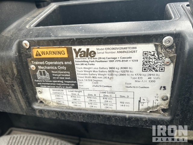 MONTACARGAS ELéCTRICO 2019 YALE ERC060VG