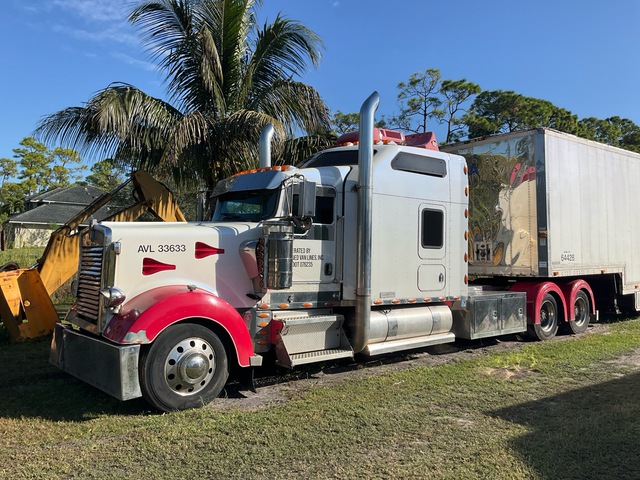 2003 Kenworth W900 6x4 T/A Sleeper Truck Tractor w/ 2003 Kentucky Van Trailer 2003 Kenworth W900 6x4 T/A Sleeper Truck Tractor w/ 2003 Kentucky Van Trailer
