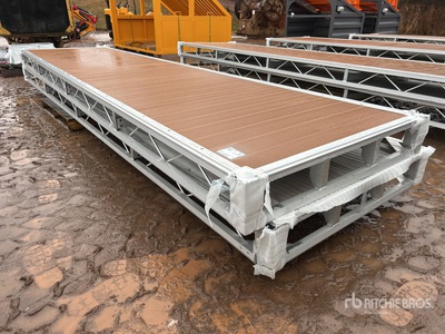 Quantity of (2) 2025 BYT BDF416 4 ft x 16 ft Aluminum Boat Dock Section Kit (Unused)