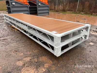 Quantity of (2) 2025 BYT BDF416 4 ft x 16 ft Aluminum Boat Dock Section Kit (Unused)