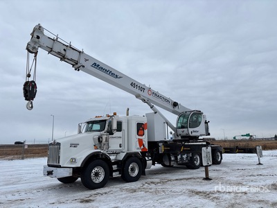 Manitex 45110T 45 ton Straight Boom on 2024 Kenworth T-800 10x6 Twin-Steer Sleeper Kranwägen