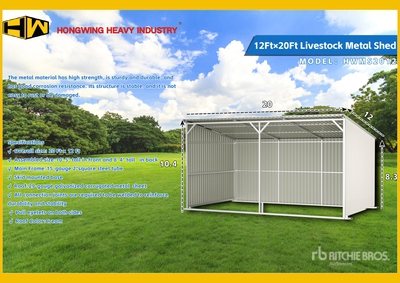 2025 HW HWMS2012 20 ft x 12 ft Livestock Shelter (Unused)