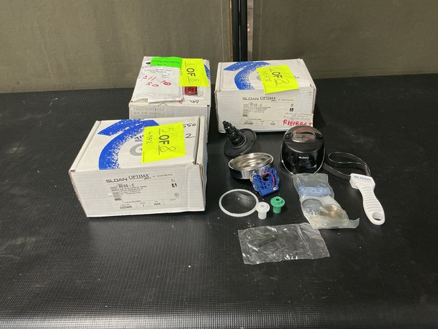 (8) Sloan Valve Optima Plus RESS-C Toilet Retrofit Kits (8) Sloan Valve Optima Plus RESS-C Toilet Retrofit Kits
