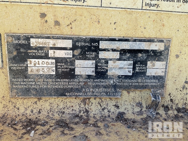 ELEVADOR TIJERA 2017 JLG 4394RT