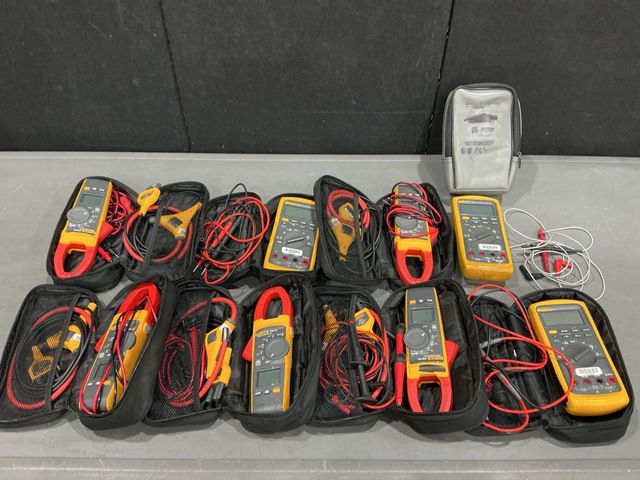 (8) Assorted Fluke Testing Meters (8) Assorted Fluke Testing Meters