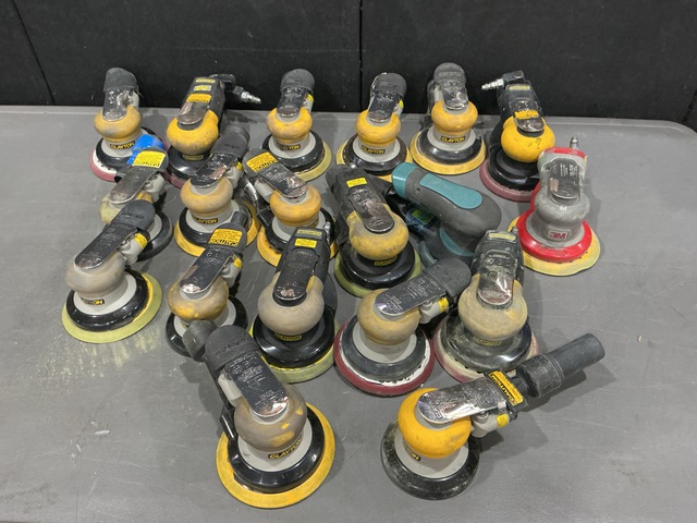(19) Assorted Air-Powered Orbital Sanders