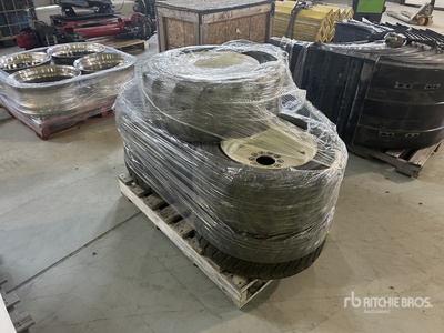 Quantity of (5) 10-16.5 Rear Mounted Forklift Tires