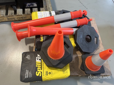 Quantity of All Purpose Absorbent & Traffic Cones