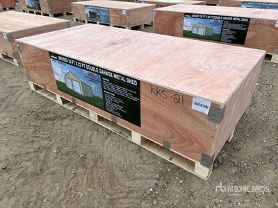 2025 Rhino AGRMS2322 23 ft x 22 ft Double Metal Garage Shed (Unused)