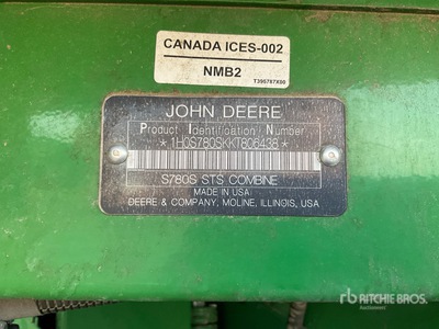 2019 John Deere S780 Cosechadora