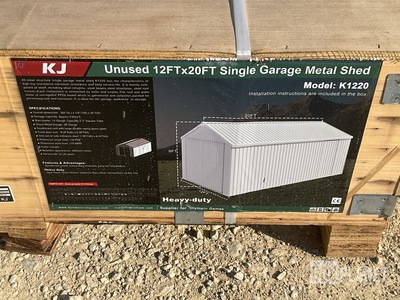 KJ K1220 Single Garage Metal Shed - Unused