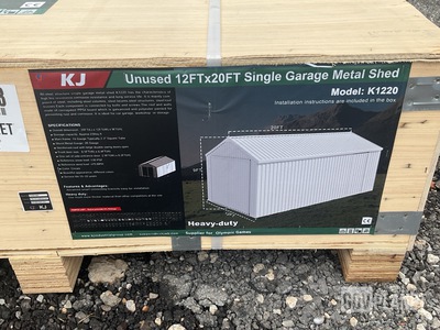 KJ K1220 Single Garage Metal Shed - Unused