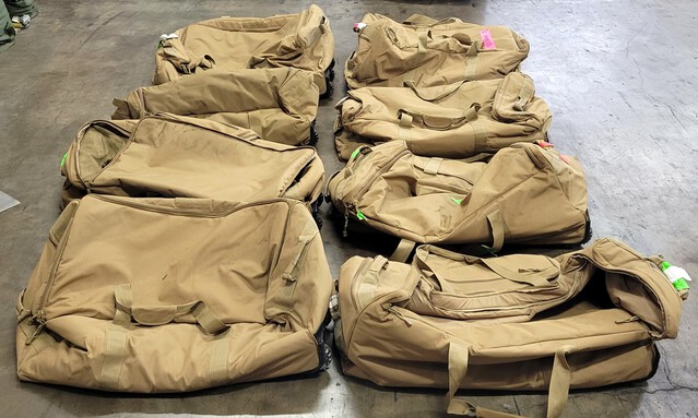 (12) Coyote Deployment Bags, Mixed Brands