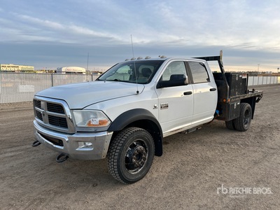 2011 Ram 5500 4x4 Crew Cab Flatbed Truck