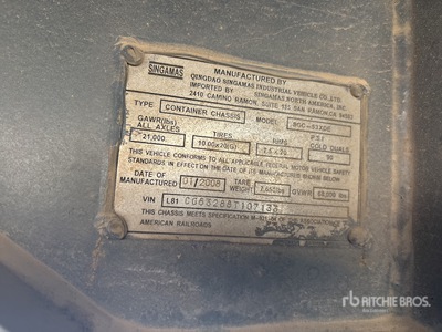 2008 Qingdao SGC-53XDE 53 ft T/A Chip Trailer