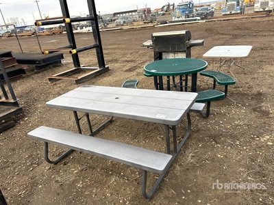Quantity of (2) Picnic Tables & BBQ