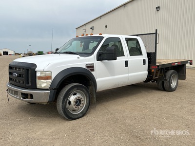 2008 Ford F-450 XL 4x4 Crew Cab Flatbed Truck
