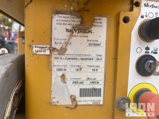 ELEVADOR TIJERA 2018 SKYJACK SJIII3219