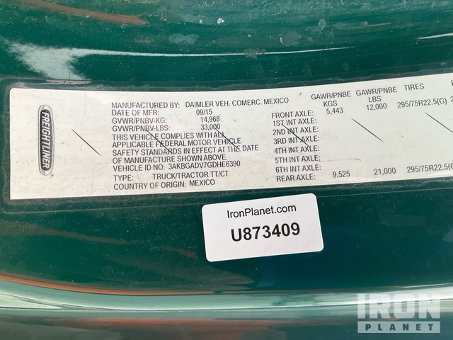 CAMIóN 2016 FREIGHTLINER