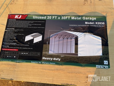 KJ K2030 Metal Garage - Unused