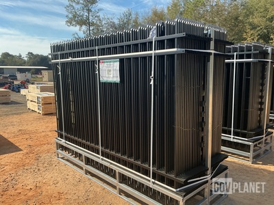 (30) Pieces of Galvanized Steel Garden/Public Space Fence w/(31) Post Connectors