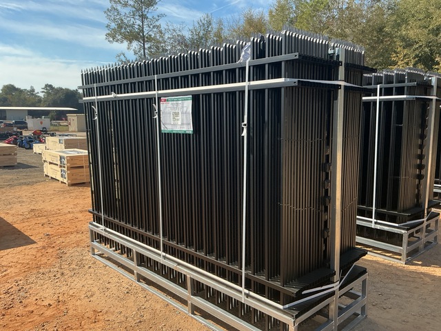 (30) Pieces of Galvanized Steel Garden/Public Space Fence w/(31) Post Connectors