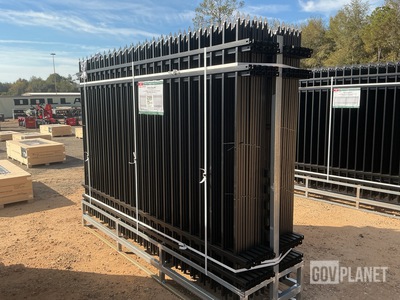 (24) Pieces of KJ Powder Coated Steel Fence w/(25) Post Connectors - Unused