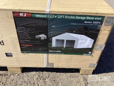 KJ K2223 Double Garage Metal Shed - Unused