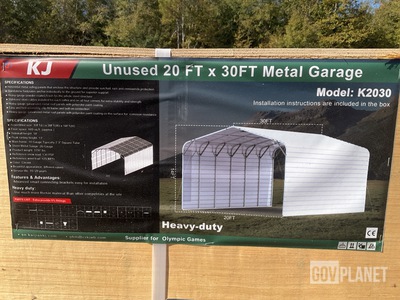 KJ K2030 Metal Garage - Unused