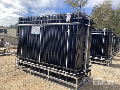 (30) Pieces of Galvanized Steel Garden/Public Space Fence w/(31) Post Connectors