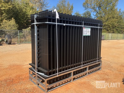 (30) Pieces of Galvanized Steel Garden/Public Space Fence w/(31) Post Connectors