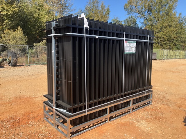 (30) Pieces of Galvanized Steel Garden/Public Space Fence w/(31) Post Connectors