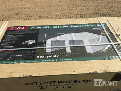 KJ K4525 Double Garage Steel Barn Shed - Unused