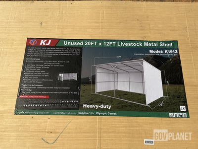 KJ K1912 Livestock Metal Shed - Unused
