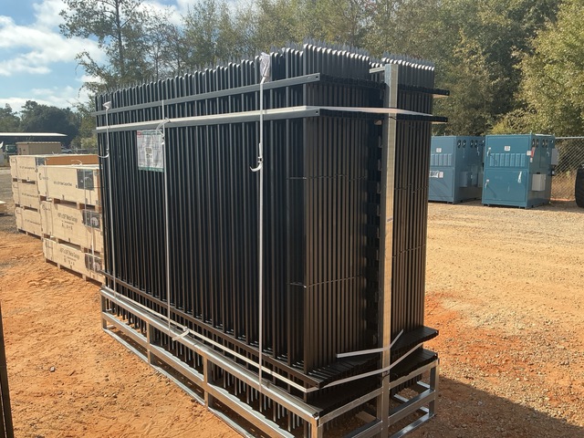 (30) Pieces of Galvanized Steel Garden/Public Space Fence w/(31) Post Connectors