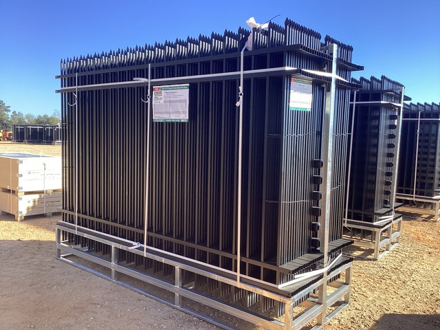 (30) Pieces of Galvanized Steel Garden/Public Space Fence w/(31) Post Connectors