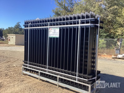 (24) Pieces of KJ Powder Coated Steel Fence w/(25) Post Connectors - Unused