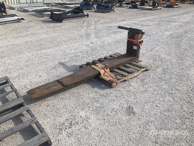 Quantity of (2) 72 in (1) 6 ft & (1) 8 ft telehandler forks