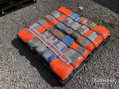 2025 Mackman 2- 12 Ton Lote de Eslingas Planas (Sin Usar) / Flat Webbing Sling