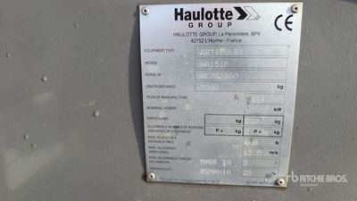 2014 Haulotte HA15IP Gelenkarbeitsbühne
