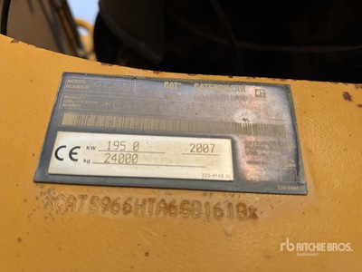 2007 Cat 966H Chargeuse Sur Pneus Wheel Loader